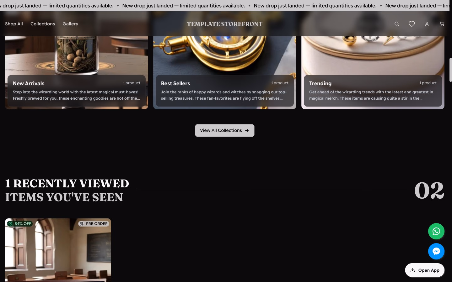 Storefront 001 homepage FAQ section — trust-building questions and collapsible answers